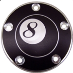 8 Ball Black with Silver